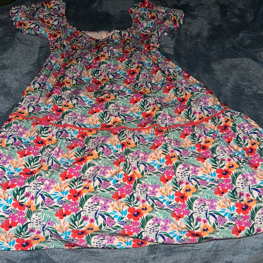Lost + Wander Pink and Green Dress